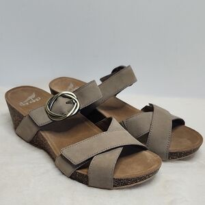Dansko Leather Cork Wedge Sandals NWOT